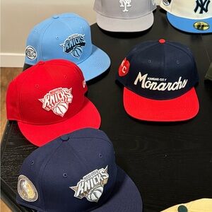 New York Knicks and Kansas City Monarchs Caps
